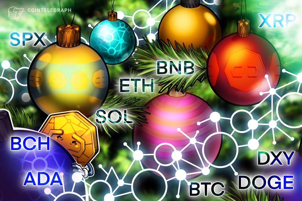 Price predictions 12/29: SPX, DXY, BTC, ETH, BNB, XRP, SOL, DOGE, ADA, BCH